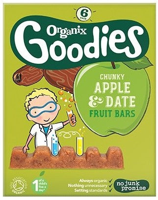 Organix Goodies batoane cu pasta de curmale si mere 01
