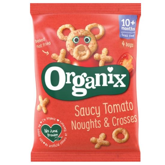 Organix Bio snack din porumb cu rosii 10m+, 60 g