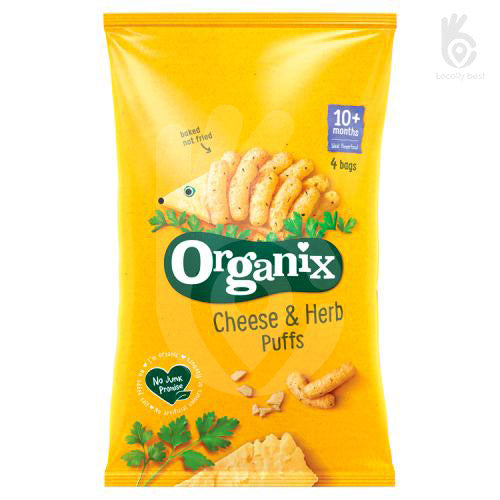 Organix Bio snack ecologic din porumb cu branza si patrunjel 