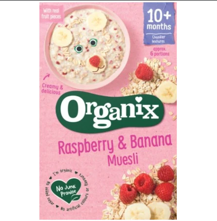 Organix cereale ecologice musli cu banane si zmeura,01