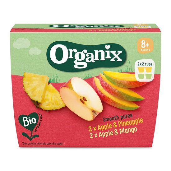 Organix piure ecologic Bio cu mar ananas si mango 8m+ 400 g