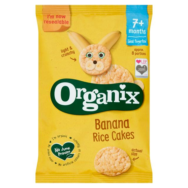 Organix rondele de orez expandat cu banane, 7 luni+, 50 g