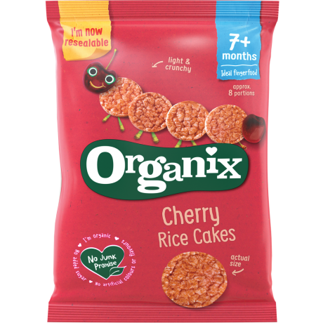 Organix rondele de orez expandat cu cirese, 7 luni+, 50 g