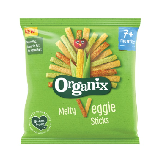 Organix Sticksuri ecologice din legume 7m+, 15 g