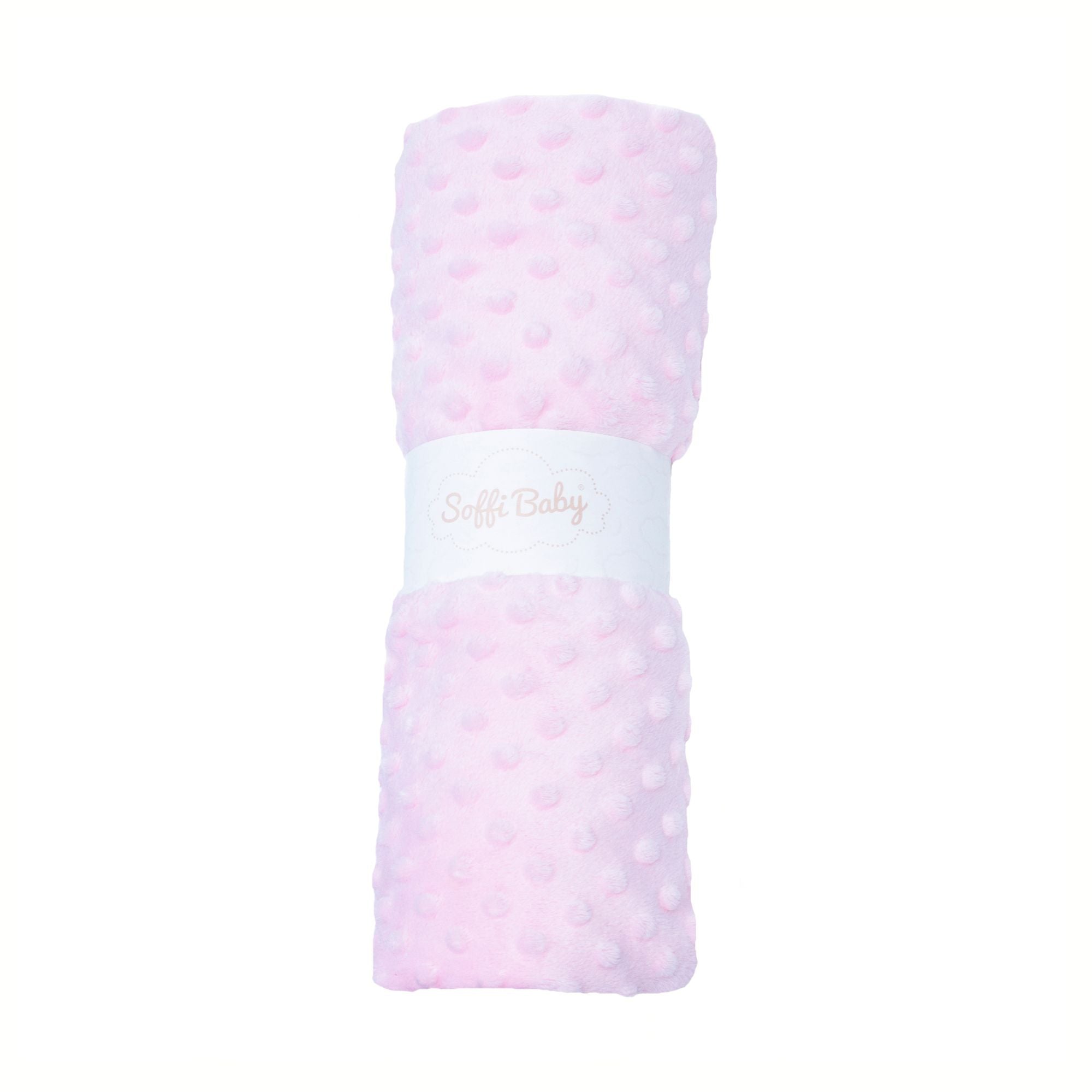Soffi Baby patura bebelusi plusat 75x100 cm, Roz Buline 02