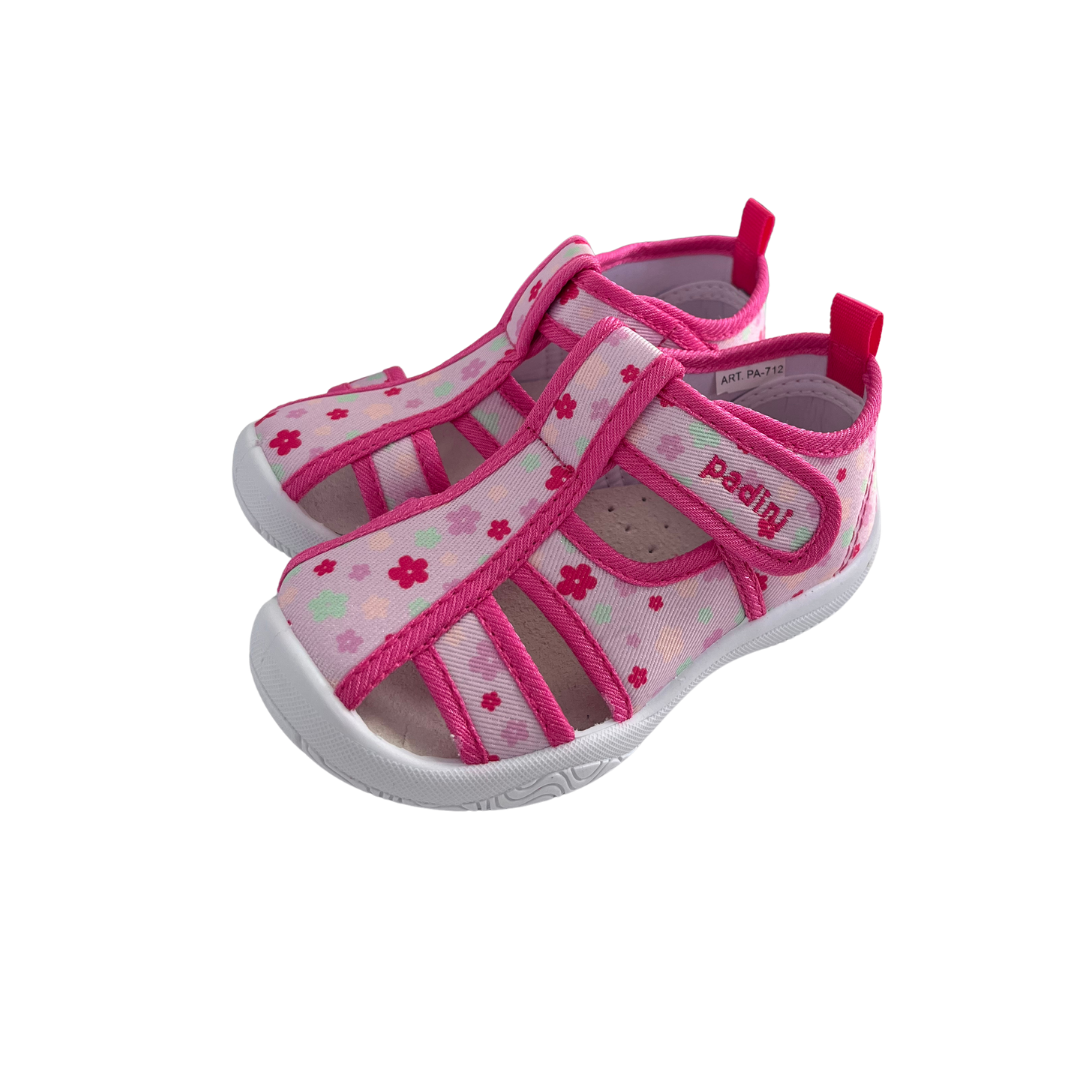 Padini tenisi fete decupati 25-30 Fuchsia cu floreicele