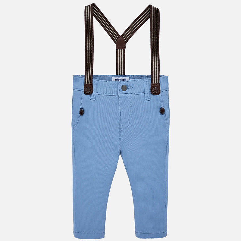 Mayoral pantalonasi lungi baieti slim fit cu bretele 9-24 luni, Cristal.01