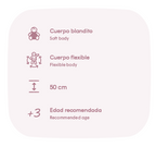 Antonio Juan Papusa Babydoo corp moale flexibil cu vesta 50 cm 3 ani+
