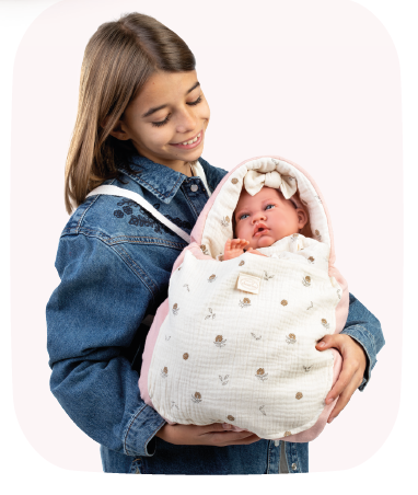 Antonio Juan Papusa Lúa corp moale si membre mobile tinuta de plimbare 42 cm 3 ani+ Imagine secundară a produsului