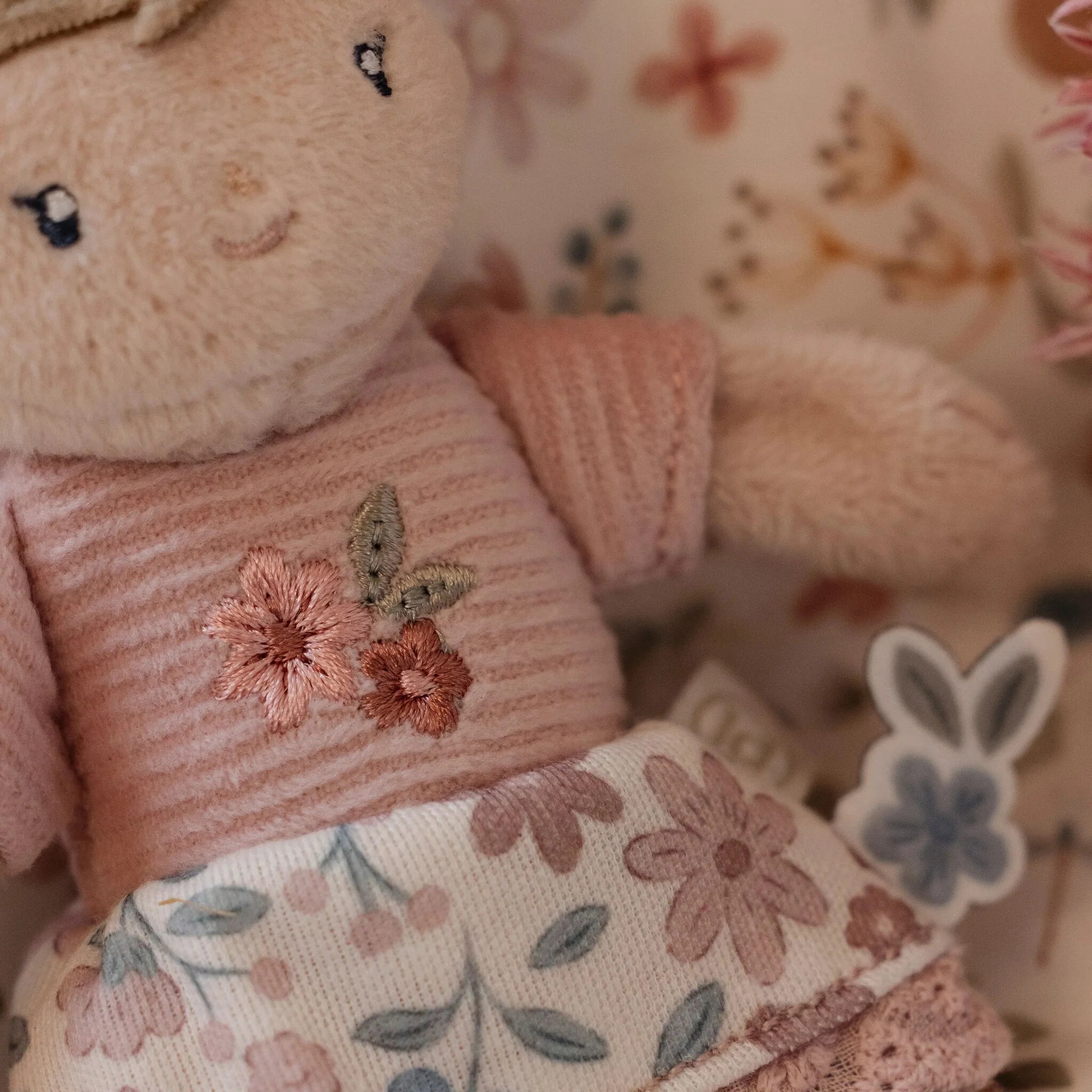 Little Dutch papusa textila mini 10 cm 12m+ Rosa