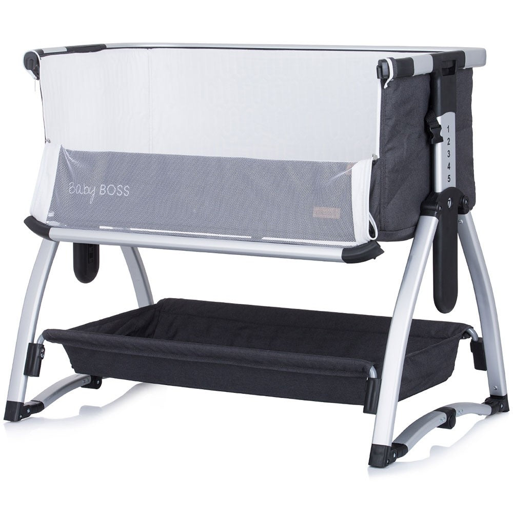 Chipolino Patut Co-Sleeper Baby Boss 0m+ Anthracite