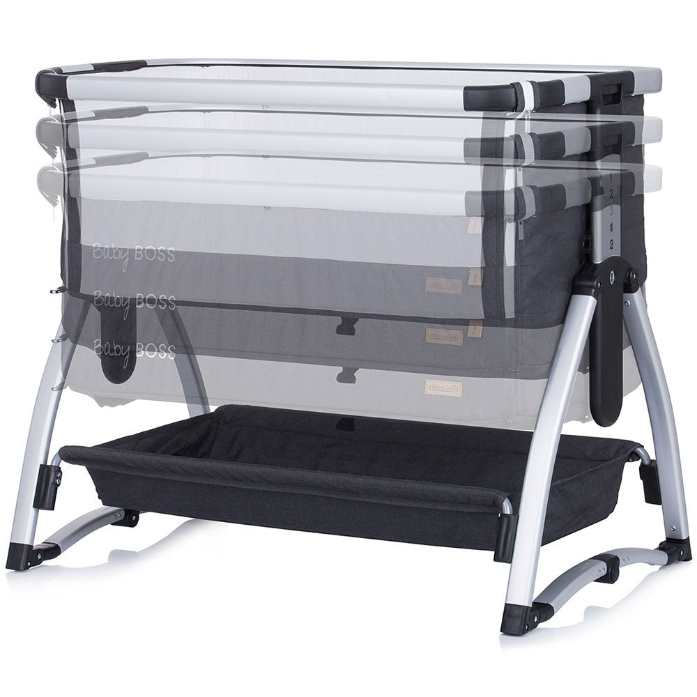 Chipolino Patut Co-Sleeper Baby Boss 0m+ Anthracite
