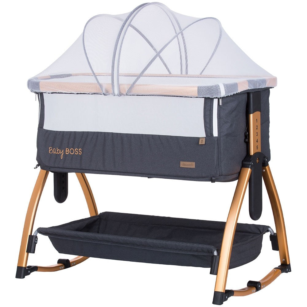 Chipolino Patut Co-Sleeper Baby Boss 0m+ Raven Imagine principală a produsului