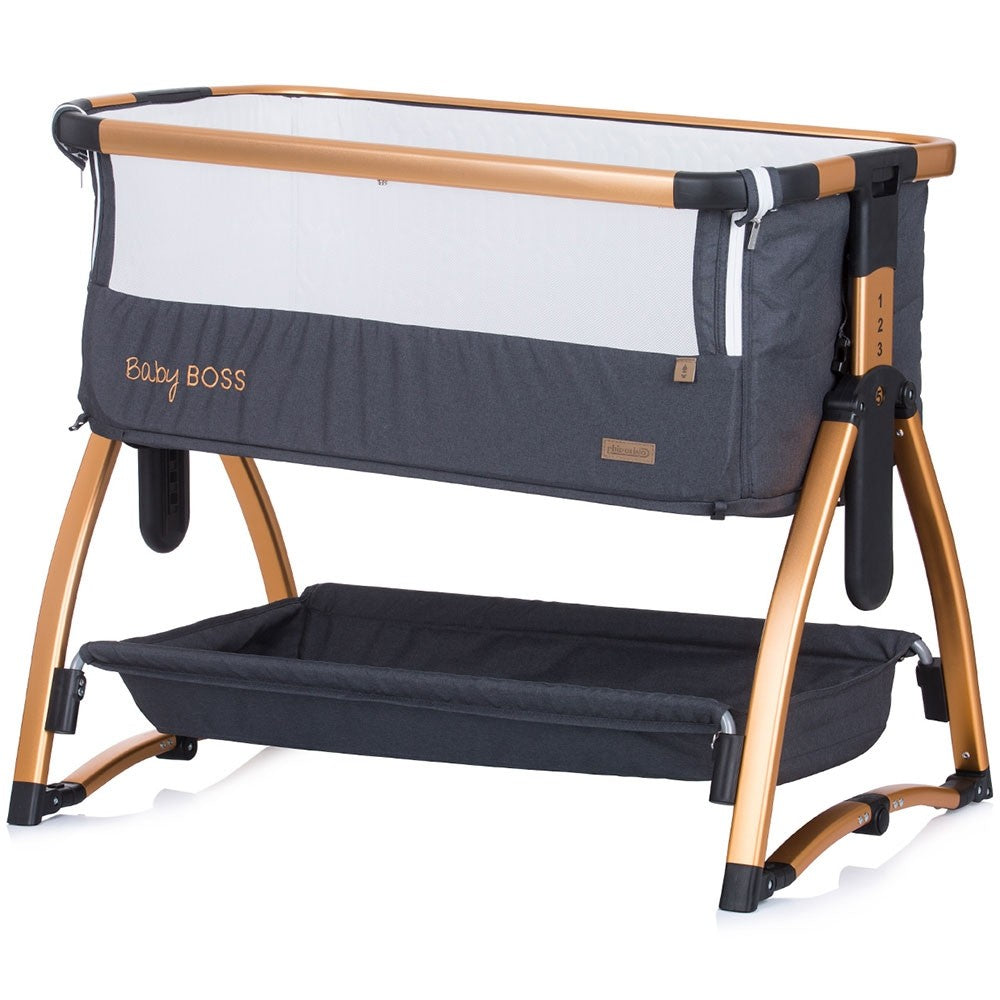 Chipolino Patut Co-Sleeper Baby Boss 0m+ Raven