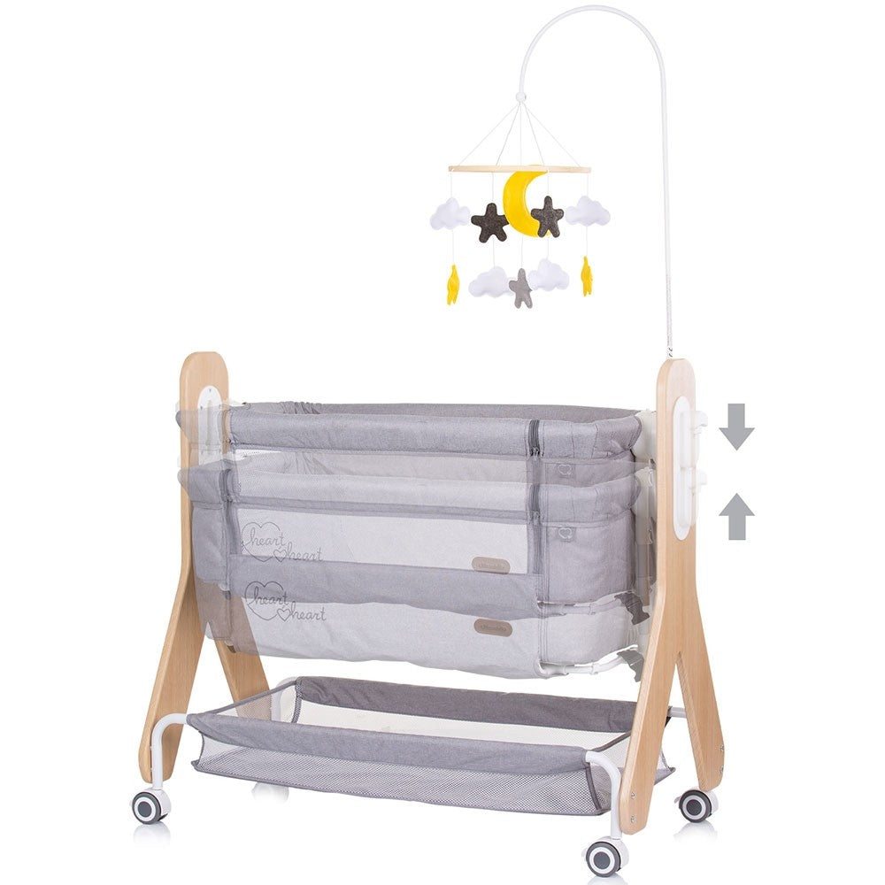 Chipolino Patut Co-Sleeper Heart 2 Heart 0m+ Glacier