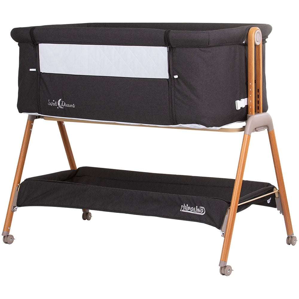 Chipolino Patut Co-Sleeper Sweet Dreams 0m+, Graphite wood