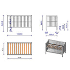 Patut din lemn cu sertar Dominic 120x60 cm Alb
