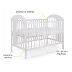 Tomi Patut din lemn 120x60 cm TOMI 13 - White