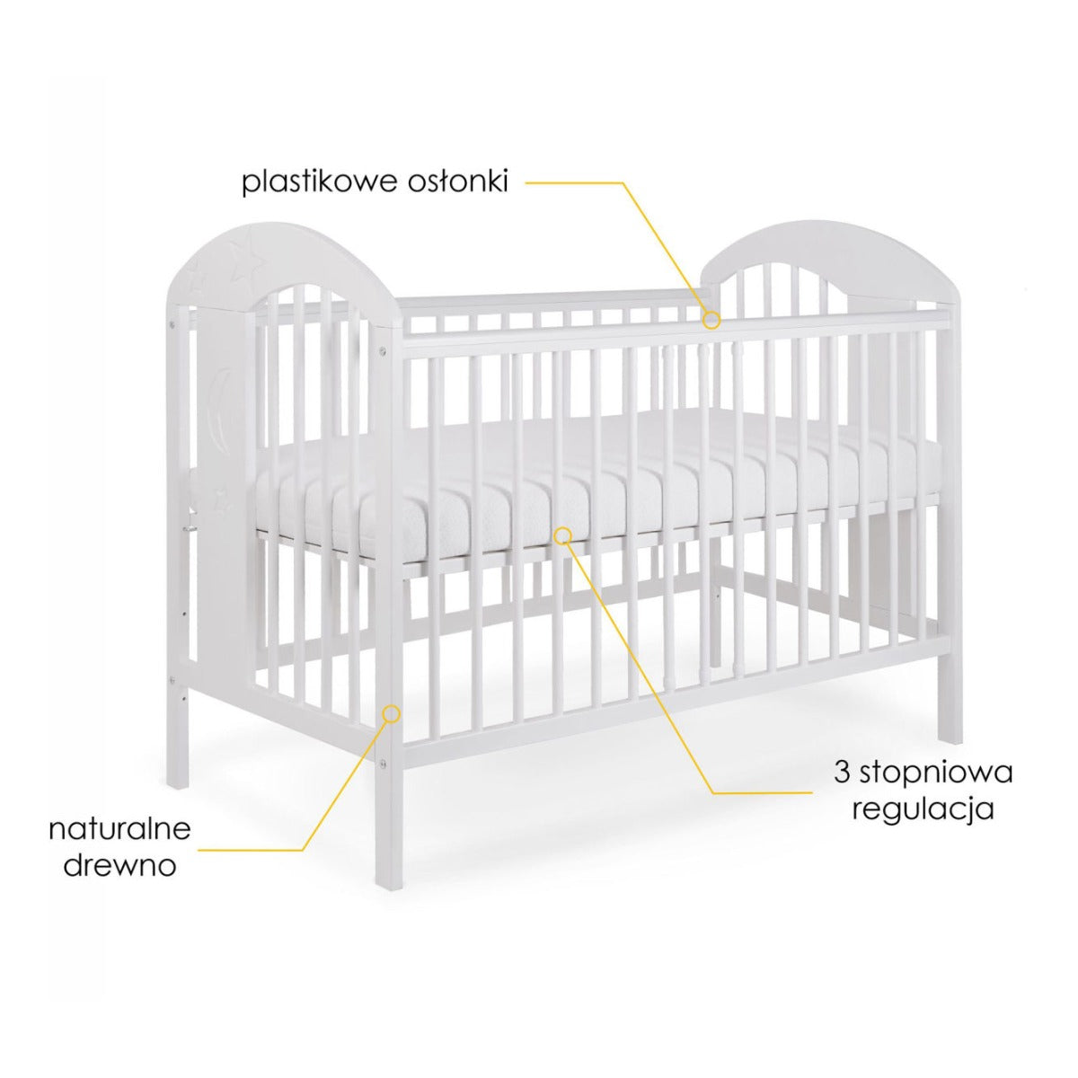 Tomi Patut din lemn 120x60 cm TOMI 13 - White