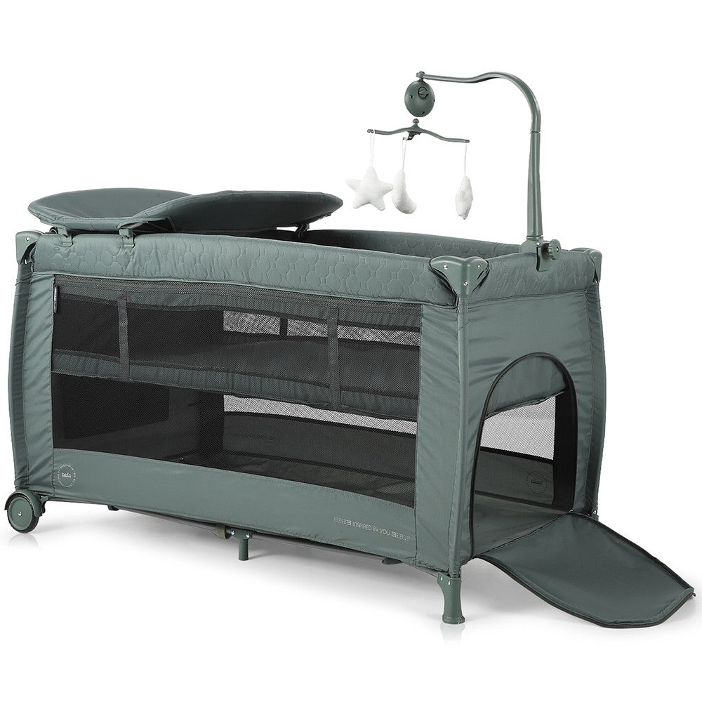 Chipolino patut pliabil Bella 0m+ Pastel green