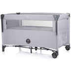 Chipolino patut pliabil Relax cu laterala culisanta 0m+ Ash grey