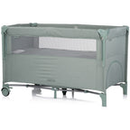 Chipolino patut pliabil Relax cu laterala culisanta 0m+ Basil linen