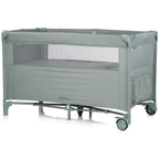 Chipolino patut pliabil Relax cu laterala culisanta 0m+ Basil linen