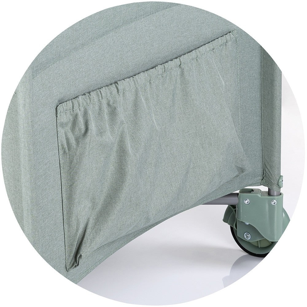 Chipolino patut pliabil Relax cu laterala culisanta 0m+ Basil linen