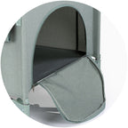 Chipolino patut pliabil Relax cu laterala culisanta 0m+ Basil linen
