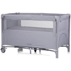 Chipolino patut pliabil Relax cu laterala culisanta 0m+ Cloud linen