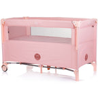 Chipolino patut pliabil Relax cu laterala culisanta 0m+ Flamingo linen