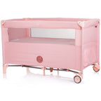Chipolino patut pliabil Relax cu laterala culisanta 0m+ Flamingo linen