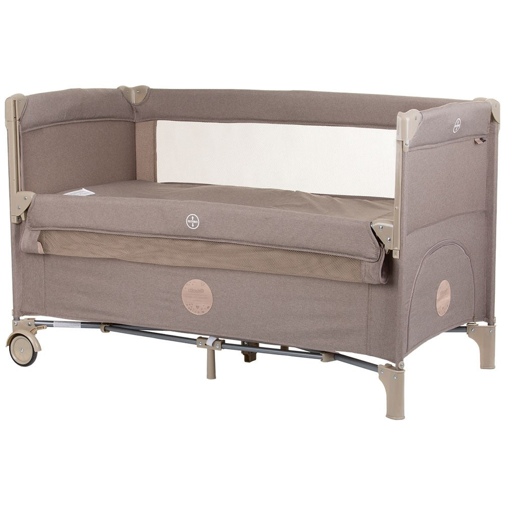Chipolino patut pliabil Relax cu laterala culisanta 0m+ Macadamia linen