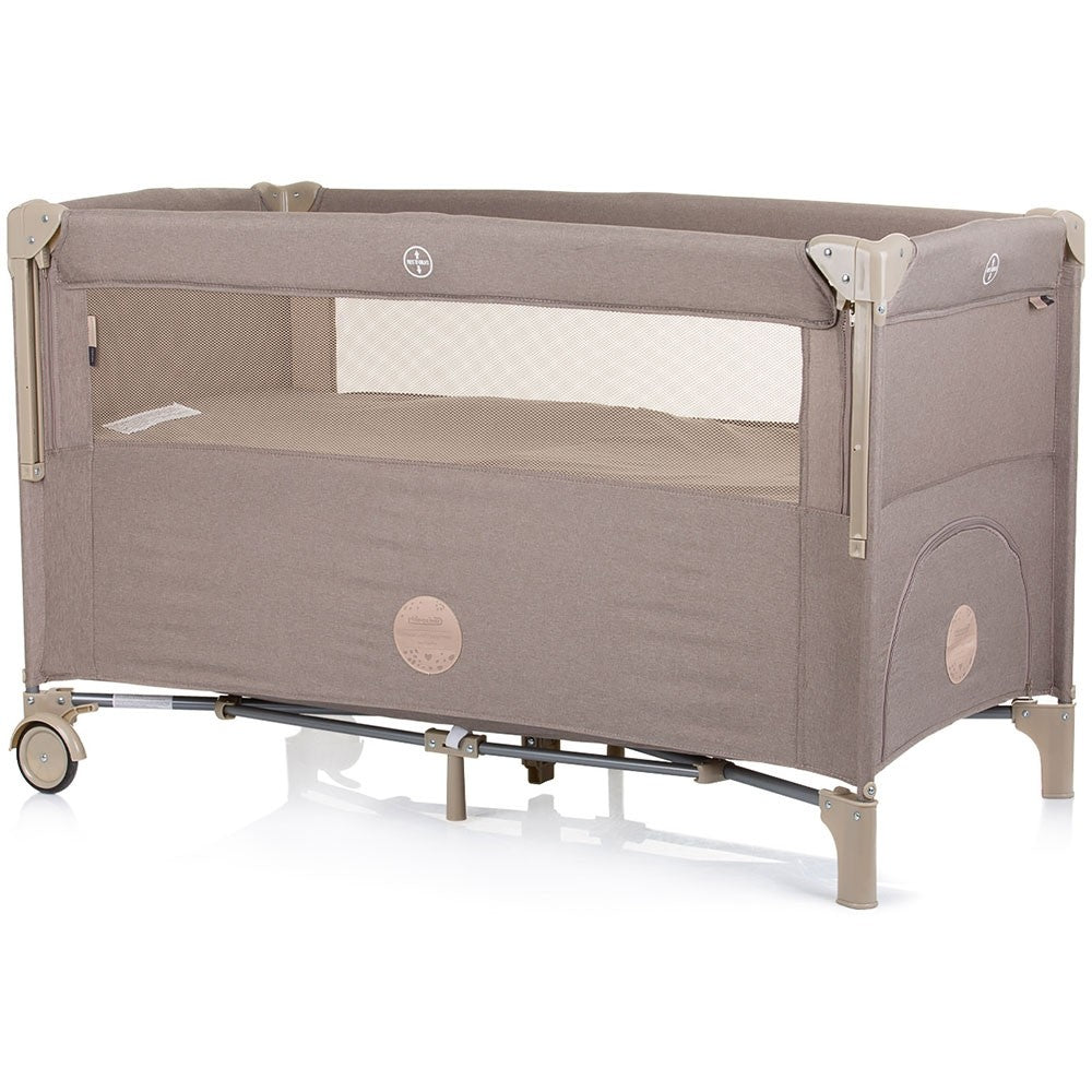 Chipolino patut pliabil Relax cu laterala culisanta 0m+ Macadamia linen