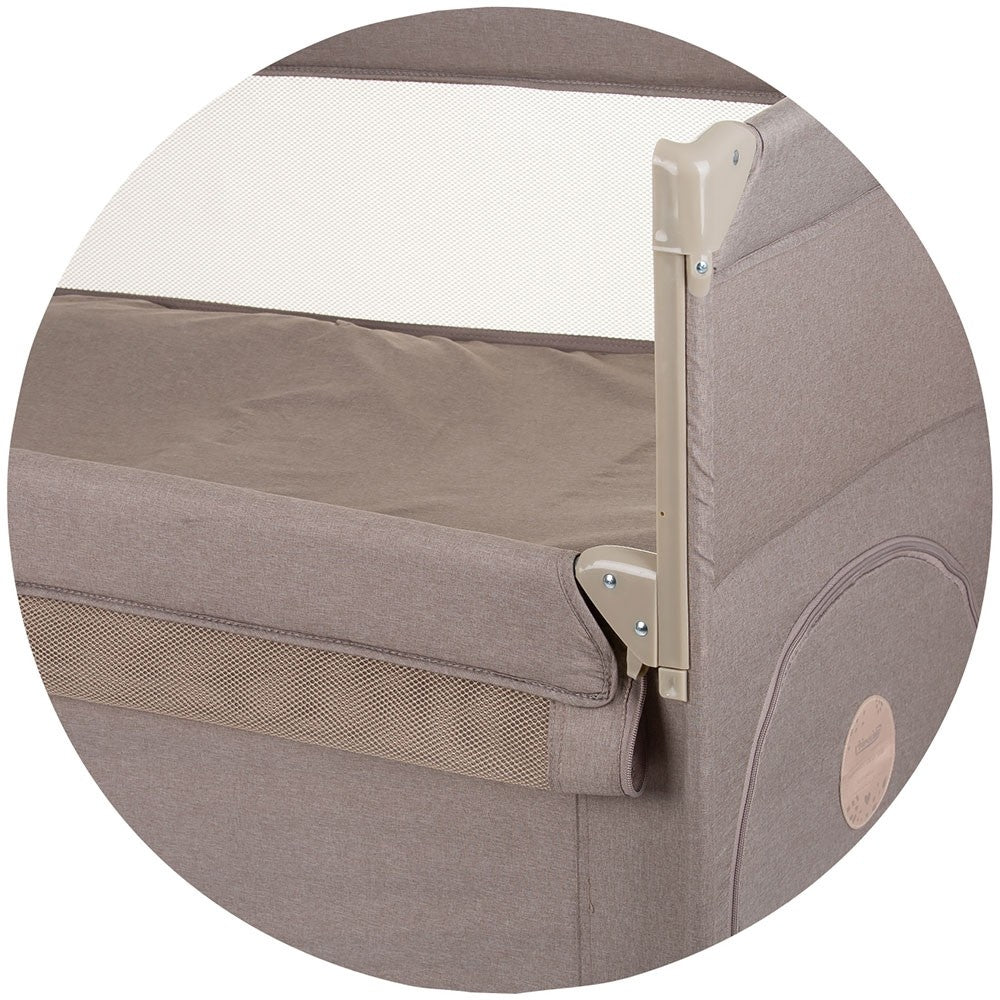 Chipolino patut pliabil Relax cu laterala culisanta 0m+ Macadamia linen