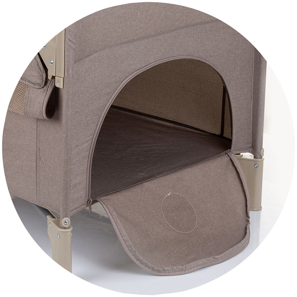 Chipolino patut pliabil Relax cu laterala culisanta 0m+ Macadamia linen