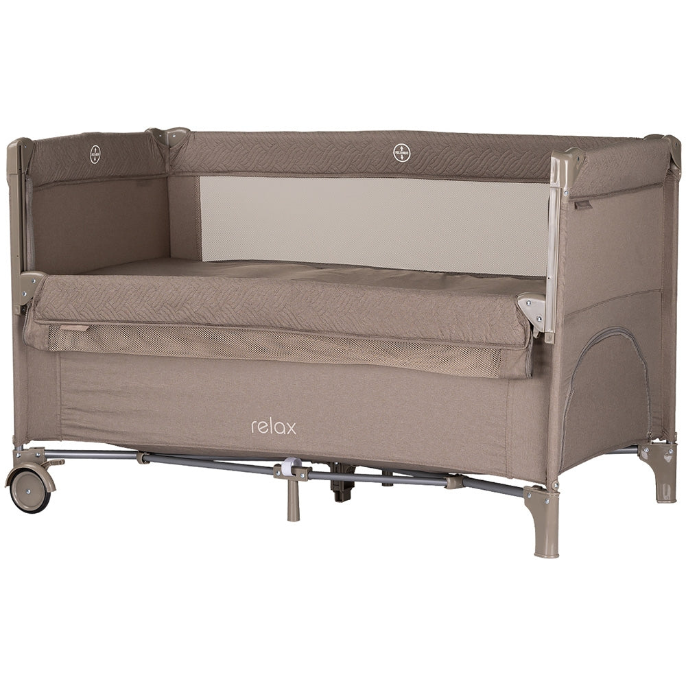 Chipolino patut pliabil Relax cu laterala culisanta 0m+ Cloud linen