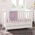 Patut din lemn cu sertar Mira 120x60 cm Alb PHMIR12ALS 02