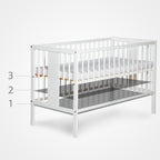 Klups Marsell patut din lemn 140x70 Alb 04