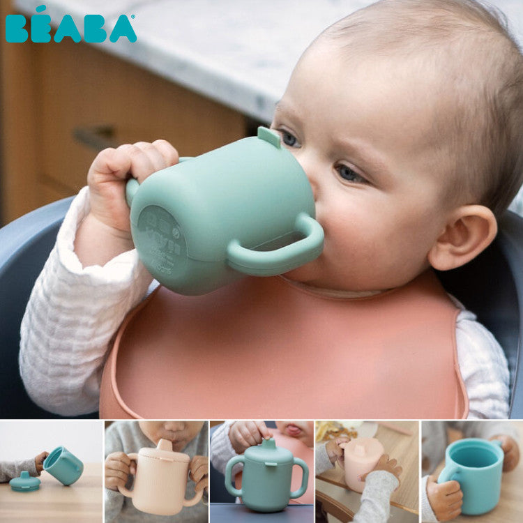 Beaba cana de antrenament silicon 8m+ Sage Green