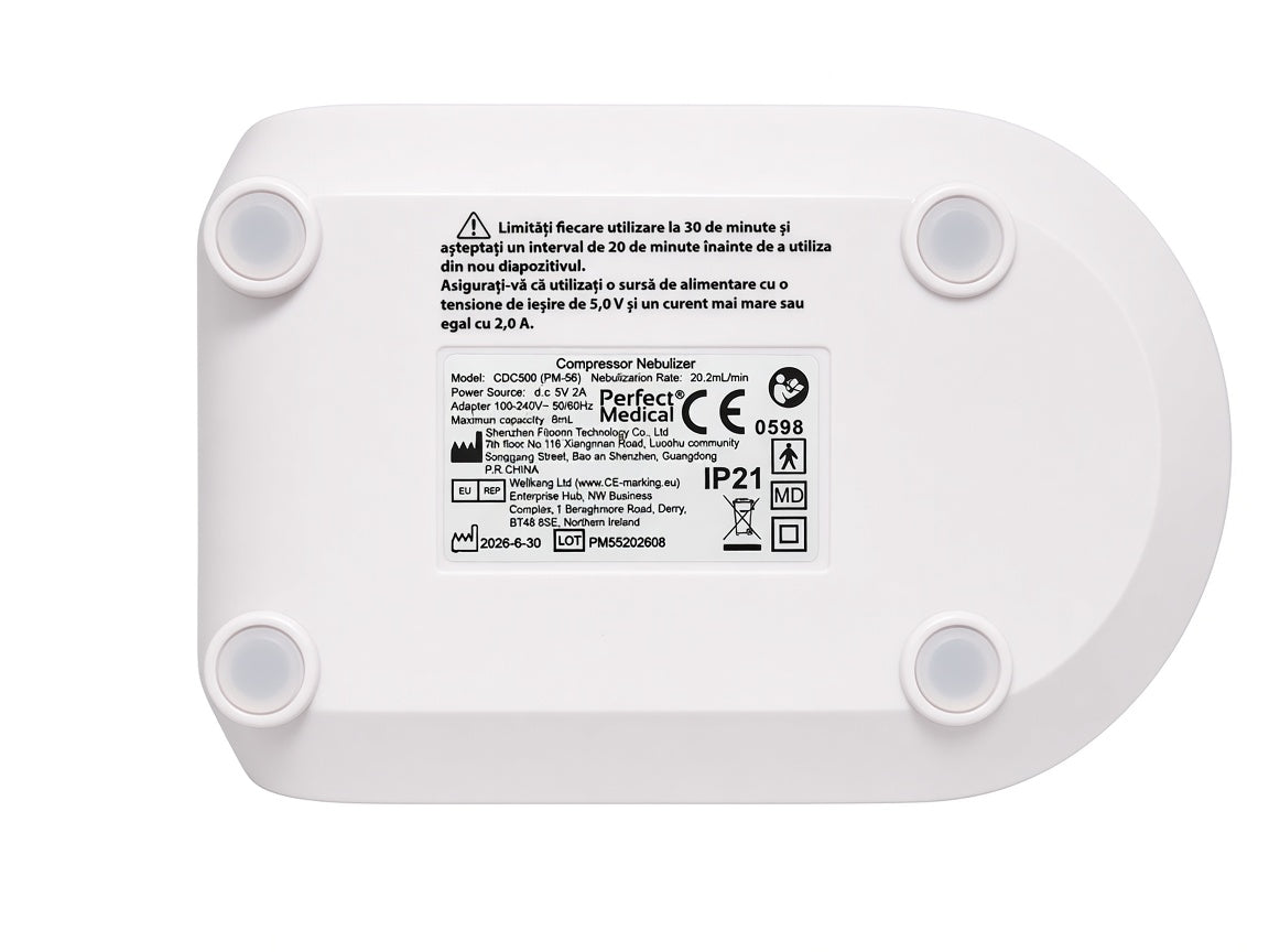 Perfect Medical aerosol portabil cu compresor si cu acumulator reincarcabil 0m+