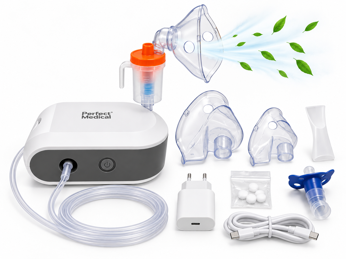 Perfect Medical aerosol portabil cu compresor si cu acumulator reincarcabil 0m+