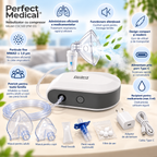 Perfect Medical aerosol portabil cu compresor si cu acumulator reincarcabil 0m+