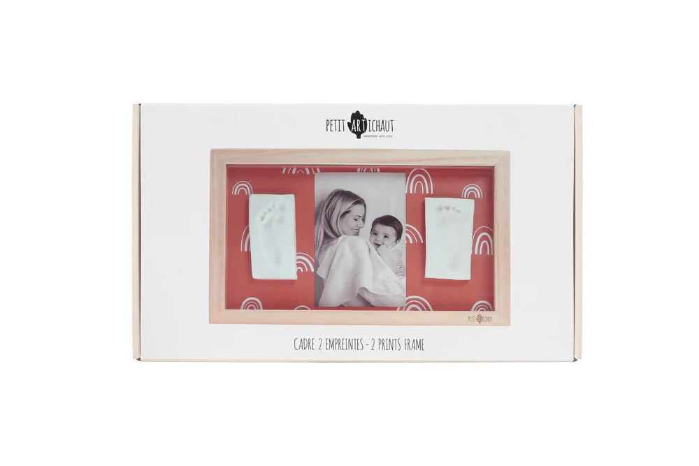 Petit Artichaut rama foto cu kit amprenta dublu 0m+ Rainbow Terracotta