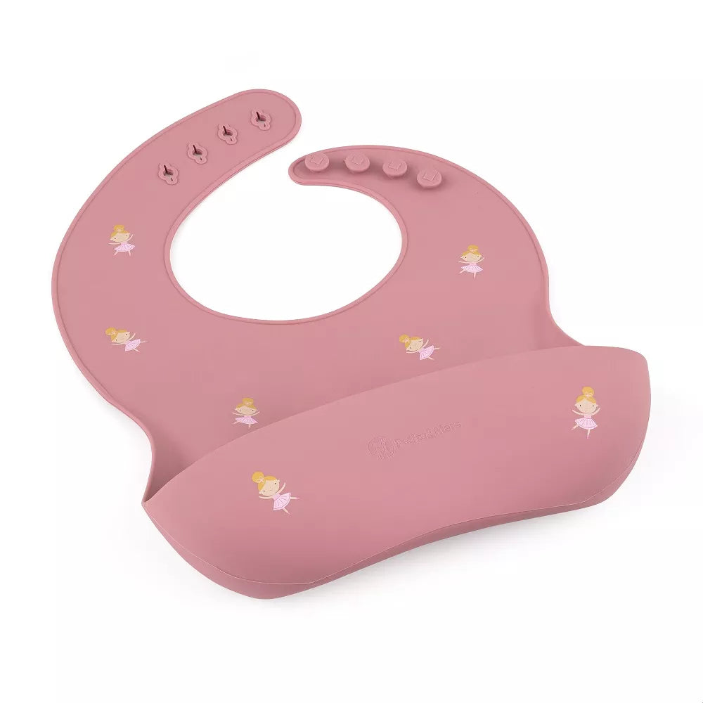 Petite&Mars baveta silicon Take&Match 6m+ Rose princesses Imagine secundară a produsului