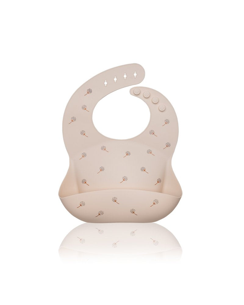Petite&Mars baveta silicon Take&Match 6m+ Sam Beige Dandelion