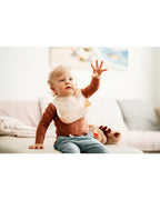 Petite&Mars baveta silicon Take&Match 6m+ Sam Beige Dandelion