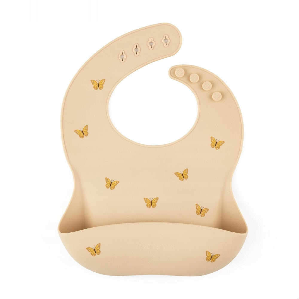 Petite&Mars baveta silicon Take&Match 6m+ Sand butterfly Imagine secundară a produsului