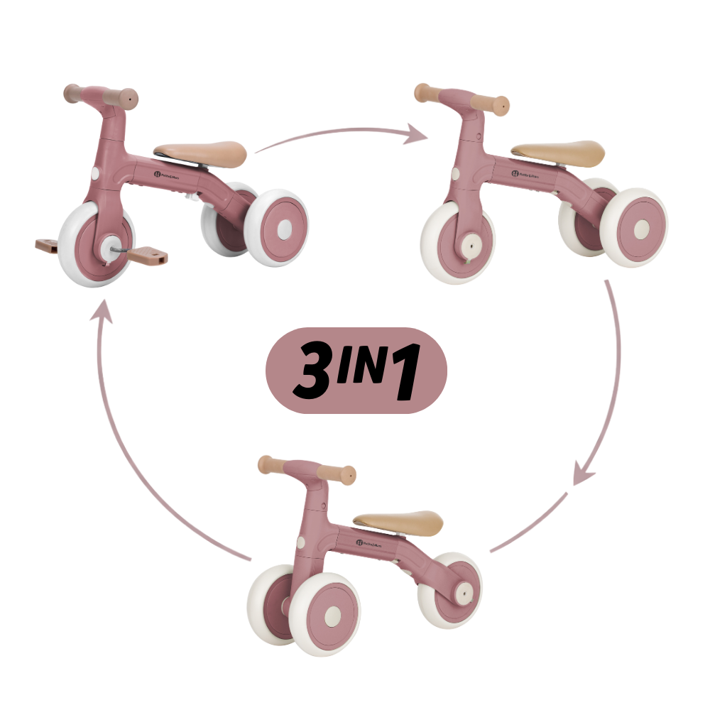 Petite&Mars bicicleta de echilibru multifunctionala 3in1 BINGO 12m+ Dusty Rose Imagine principală a produsului