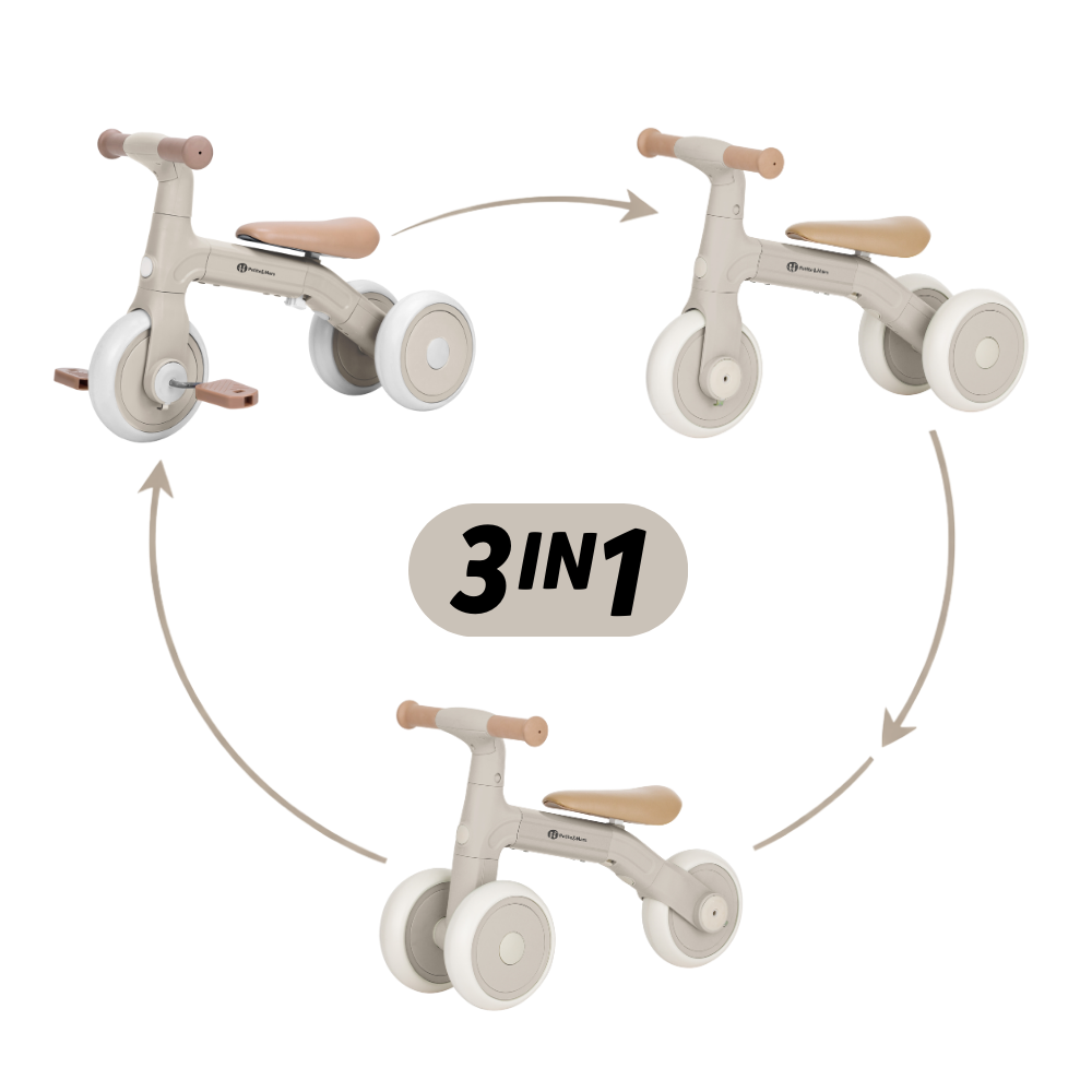 Petite&Mars bicicleta de echilibru multifunctionala 3in1 BINGO 12m+ Ivory White